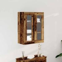 Wandkast Wandgemonteerd Oud Hout 69,5 x 34 x 90 cm Bewerkt hout