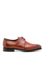 Ferragamo chaussures en cuir à lacets - Marron