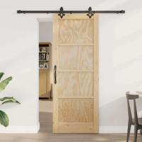 Schuifdeur met beslag 78x202 cm massief grenenhout