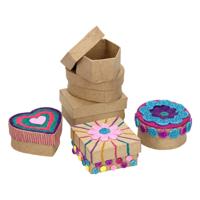 Creativ Company Opbergdoosjes papier-maché klein, 6st.