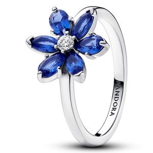 Pandora 193000C01 Ring Sparkling Herbarium Cluster zilver-kleursteen blauw