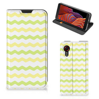 Samsung Galaxy Xcover 5 Hoesje met Magneet Waves Yellow - thumbnail