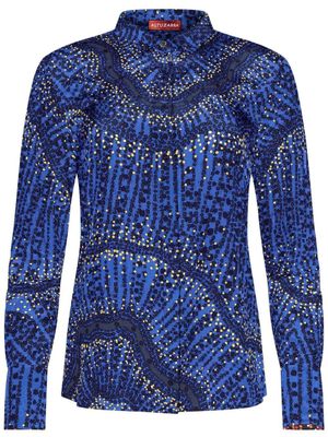 Altuzarra chemise Chika à imprimé graphique - Bleu