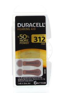 Duracell Hearing aid nummer 312 (6 st)