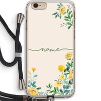 Gele bloemen: iPhone 6 PLUS / 6S PLUS Transparant Hoesje met koord