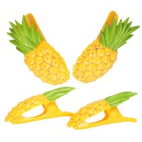 Handdoekklem/handdoek knijpers - ananas - 12x - kunststof - thumbnail