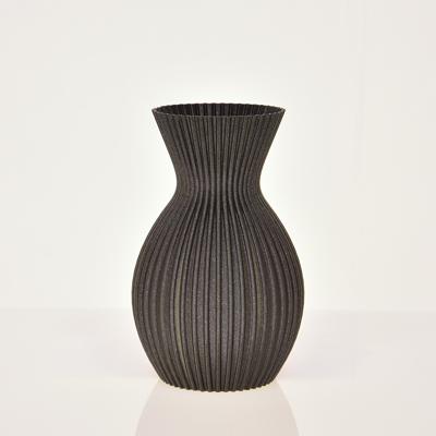 Lily 3D vaas 20x13cm Zwart Metallic
