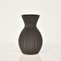 Lily 3D vaas 20x13cm Zwart Metallic