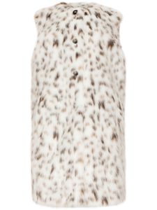 Dolce & Gabbana gilet en fourrure artificielle à motif léopard - Blanc