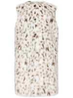 Dolce & Gabbana gilet en fourrure artificielle à motif léopard - Blanc