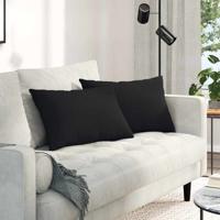 VidaXL Sofa kussens 2 stuks zwart 60 x 40 cm stof