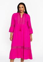 Yoek Jurk met kant MIX | Roze | Maat 54/56