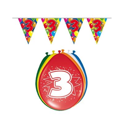 Leeftijd feestartikelen 3 jaar setje Leeftijd feestartikelen 3 jaar setje
