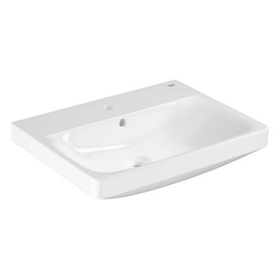 Grohe Euro Ceramic Wastafel - 60x47cm - met kraangat - met overloop - alpine wit 102415sh00