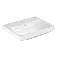 Grohe Euro Ceramic Wastafel - 60x47cm - met kraangat - met overloop - alpine wit 102415sh00