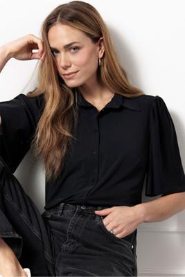 Poppy butterfly blouse - black - 91536