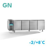Dieptekoelwerkbank | 4 deurs GN | zonder werkblad | remote