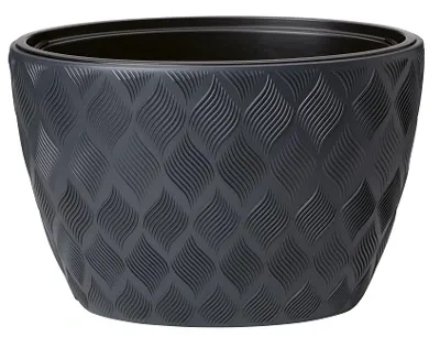 Vita bloempot Flow ellipse 40 antraciet