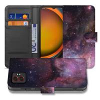 Portemonnee Hoesje Heelal Design Samsung Galaxy Xcover 7 Pro