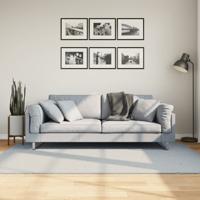 VidaXL Vloerkleed huarte laagpolig zacht wasbaar 140x200 cm blauw