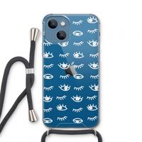 Eye pattern #3: iPhone 13 mini Transparant Hoesje met koord