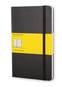 Notitieboek Moleskine pocket 90x140mm ruit 5x5mm hard cover zwart