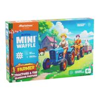 MARIOINEX Mini Waffle Farmer-bouwstenen Tractoren en een prachtige weide, 110 onderdelen
