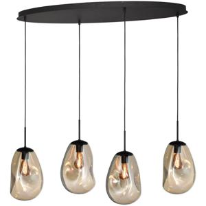 Masterlight Hanglamp Lava Oval 4x goud glas Ø 22,5cm 2764-05-100-40-40260