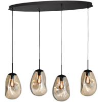 Masterlight Hanglamp Lava Oval 4x goud glas Ø 22,5cm 2764-05-100-40-40260 - thumbnail