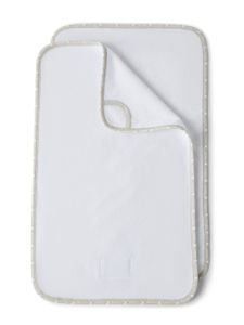 Brunello Cucinelli Kids couverture en coton à patch logo - Blanc