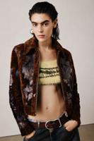 Studio-jack van devoré-leer - BROWN - XL