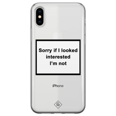 iPhone X/XS transparant hoesje - Not interested