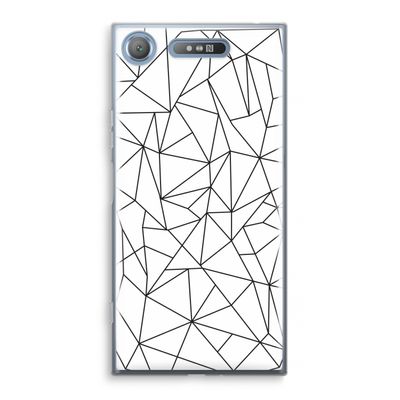 Geometrische lijnen zwart: Sony Xperia XZ1 Transparant Hoesje