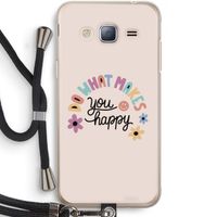 Happy days: Samsung Galaxy J3 (2016) Transparant Hoesje met koord