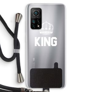 King zwart: Xiaomi Mi 10T 5G Transparant Hoesje met koord