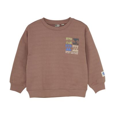 Daily7 winter sweater jongens - roze - oversized/print