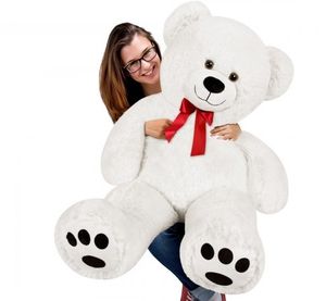 Monzana Pluche - Knuffelbeer - 100cm - Wit