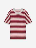 Nik&Nik zomer trui S/S gestreept meisjes - rood / off wit - Jolie