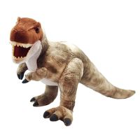 Pluche bruine T-rex dinosaurus knuffel mega 38 cm - thumbnail