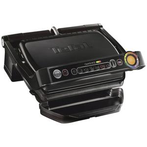 Tefal GC7128 OptiGrill+ Schwarz Contactgrill Elektrisch, Tafel Grillfunctie, Anti-aanbaklaag, Controlelampje Zwart