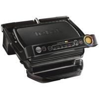 Tefal GC7128 OptiGrill+ Schwarz Contactgrill Elektrisch, Tafel Grillfunctie, Anti-aanbaklaag, Controlelampje Zwart