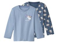 lupilu Set van 2 kinder longsleeves (Blauw, 110/116)