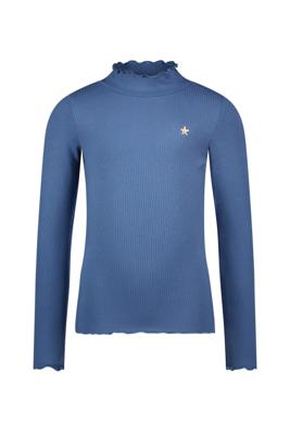 Like Flo winter t-shirt meisjes - blauw - Eef - rib - col