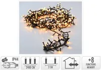 Kerstverlichting LED microcluster 1200 lampjes 24m, warm wit