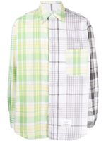 Thom Browne chemise colour block à carreaux - Gris