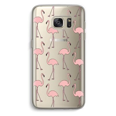 Anything Flamingoes: Samsung Galaxy S7 Transparant Hoesje