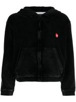 Alexander Wang hoodie en velours à fermeture zippée - Noir - thumbnail