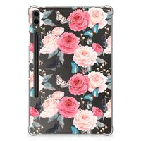 Samsung Galaxy Tab S9 Plus Siliconen Hoesje Butterfly Roses