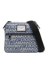 Dolce & Gabbana sacoche à logo en jacquard - Bleu - thumbnail