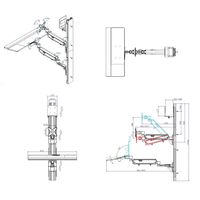 Value 17.99.1139 Monitor-wandbeugel 1-voudig Grijs Kantelbaar, In hoogte verstelbaar, Draaibaar - thumbnail